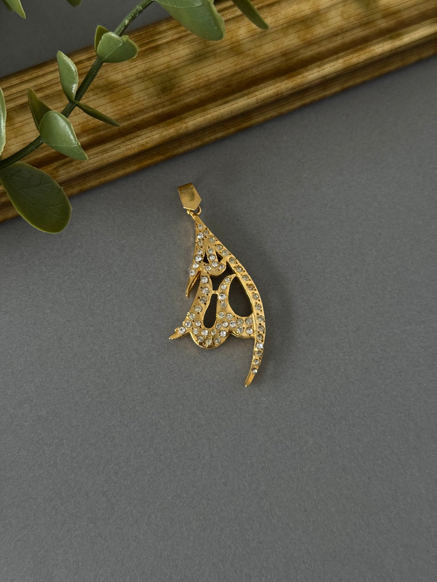 Allah Pendant - Gold Zircon2