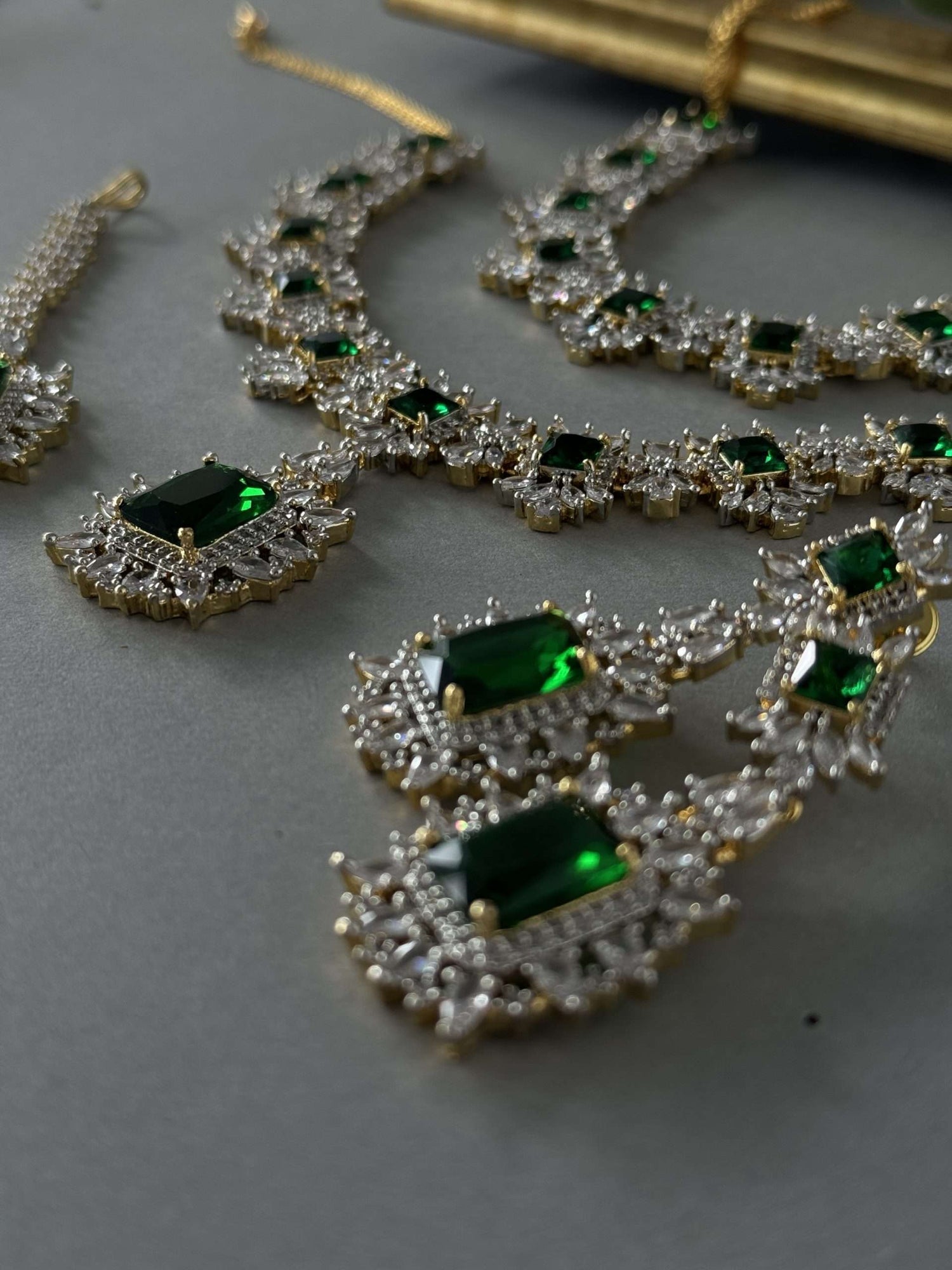Diamond Double Set – 2 tone emerald
