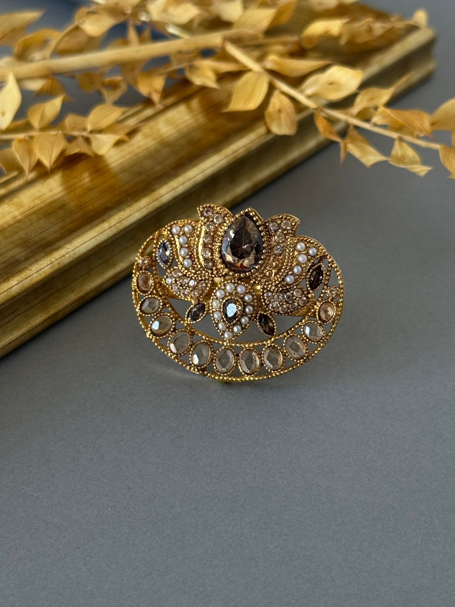 Coffee Oval Ring