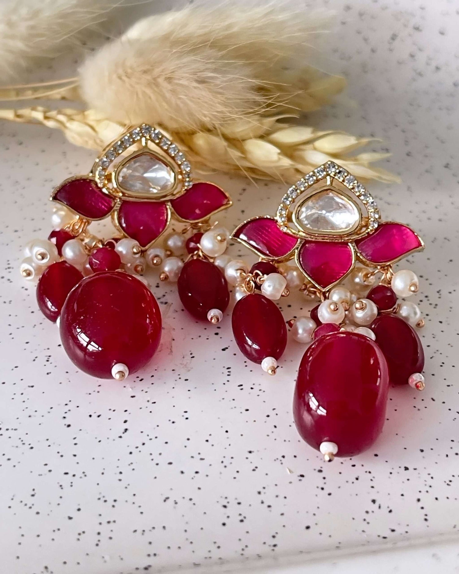 Ruby Kundan Tops