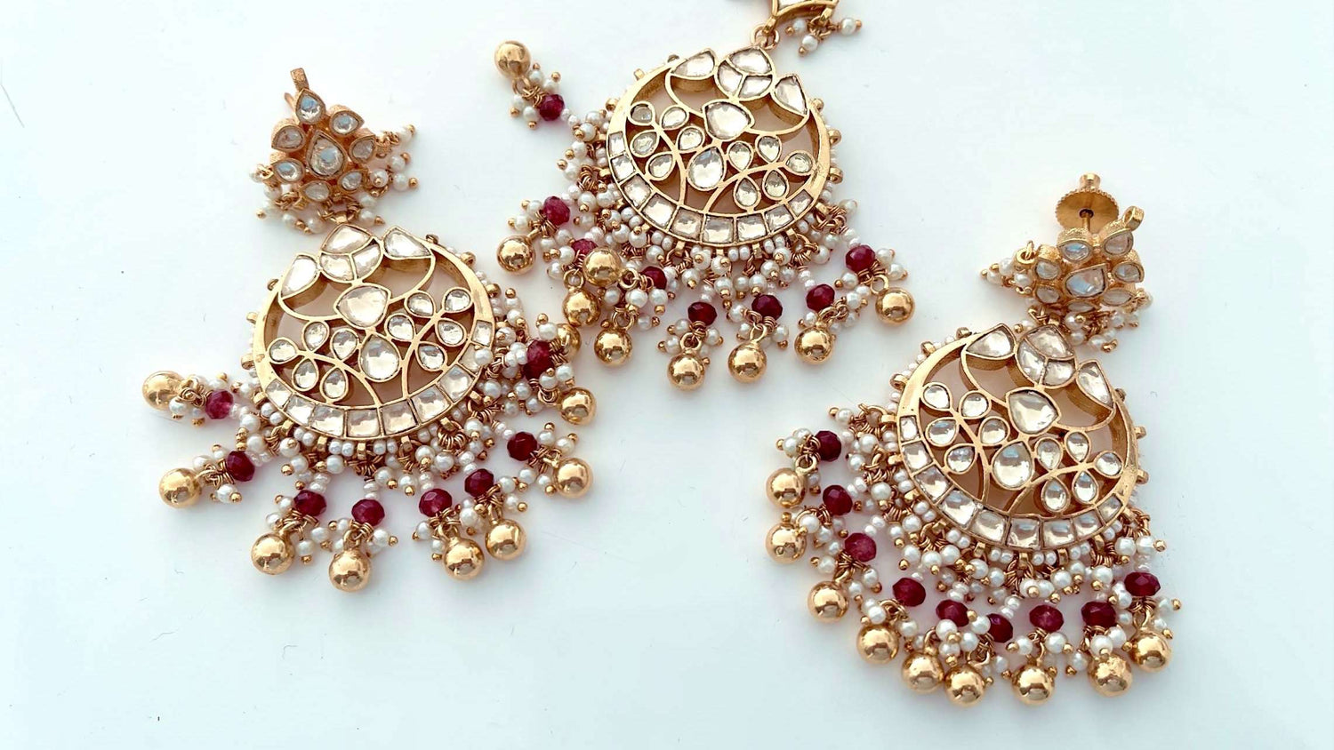 Kundan Tikka Set – Maroon