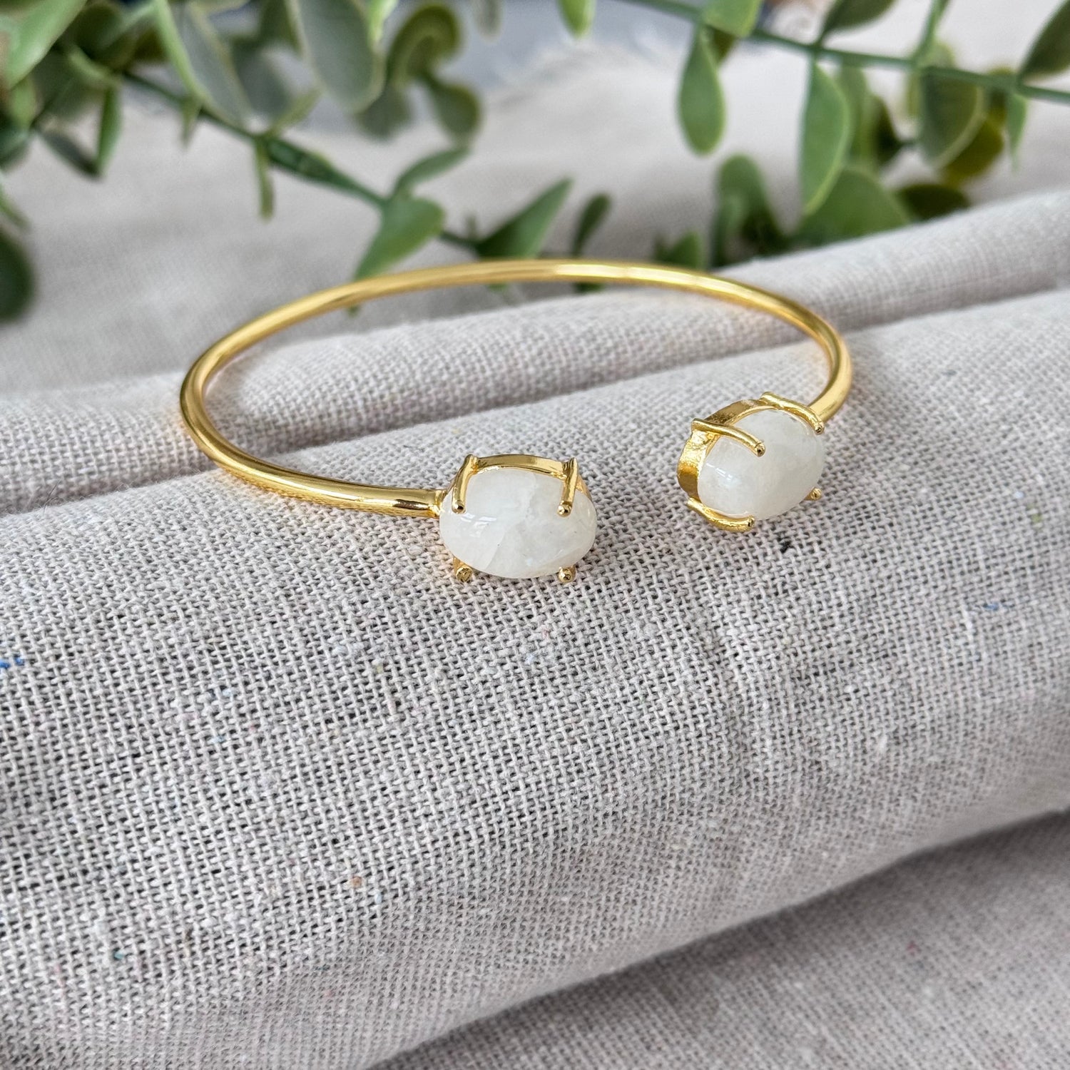Duo Bangle - Moonstone