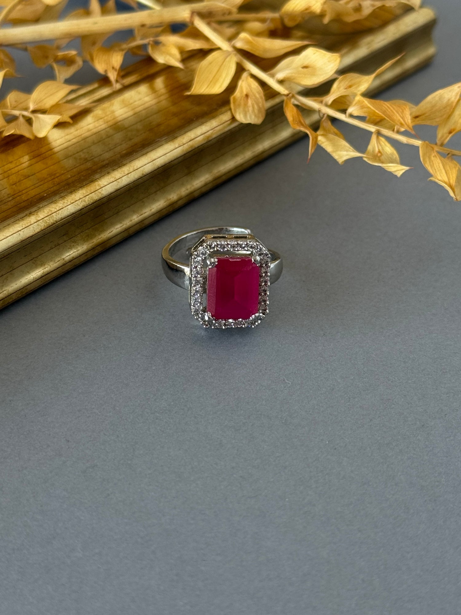 Ruby Silver Ring