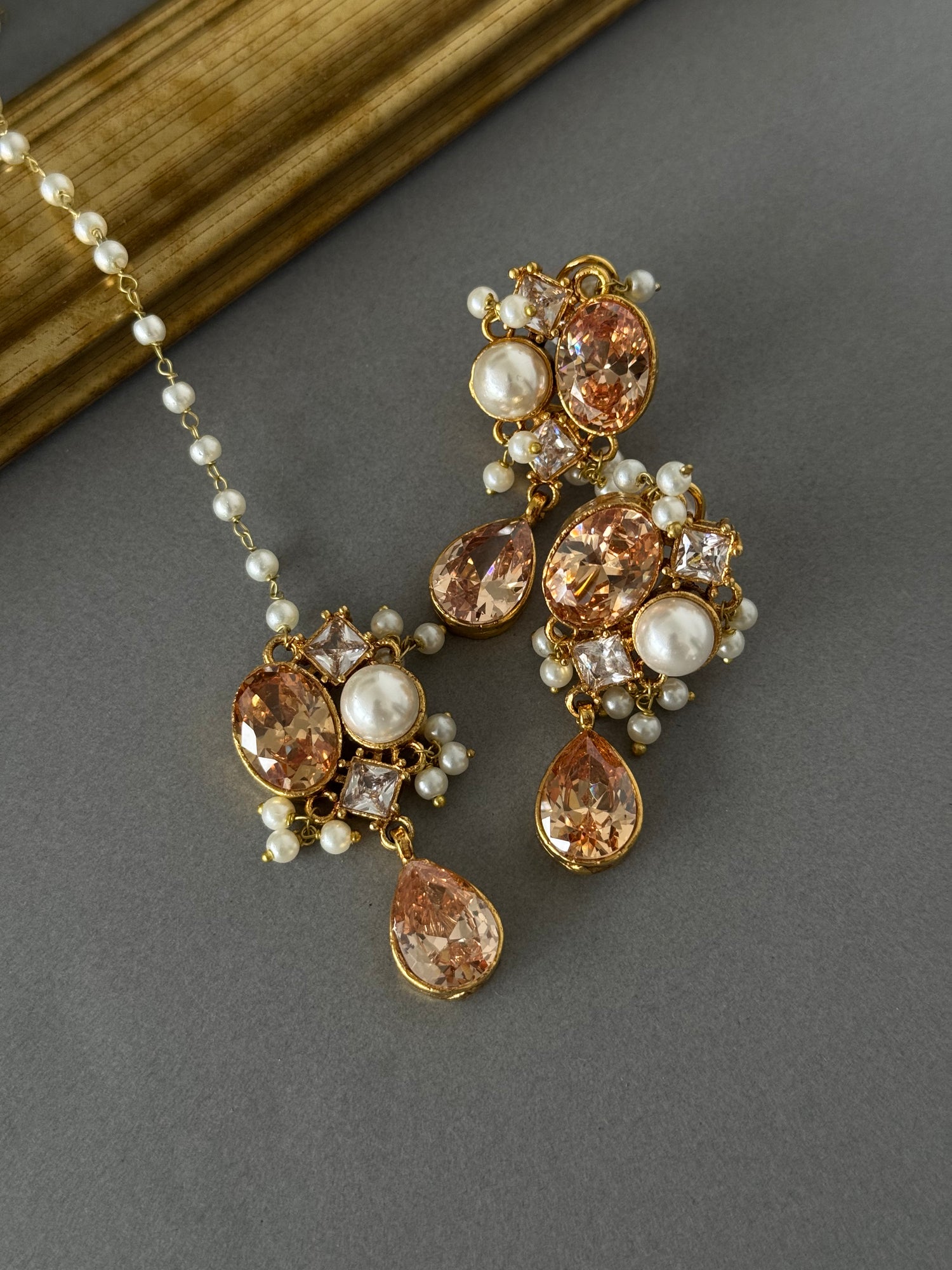 Champagne Pearl Choker Set