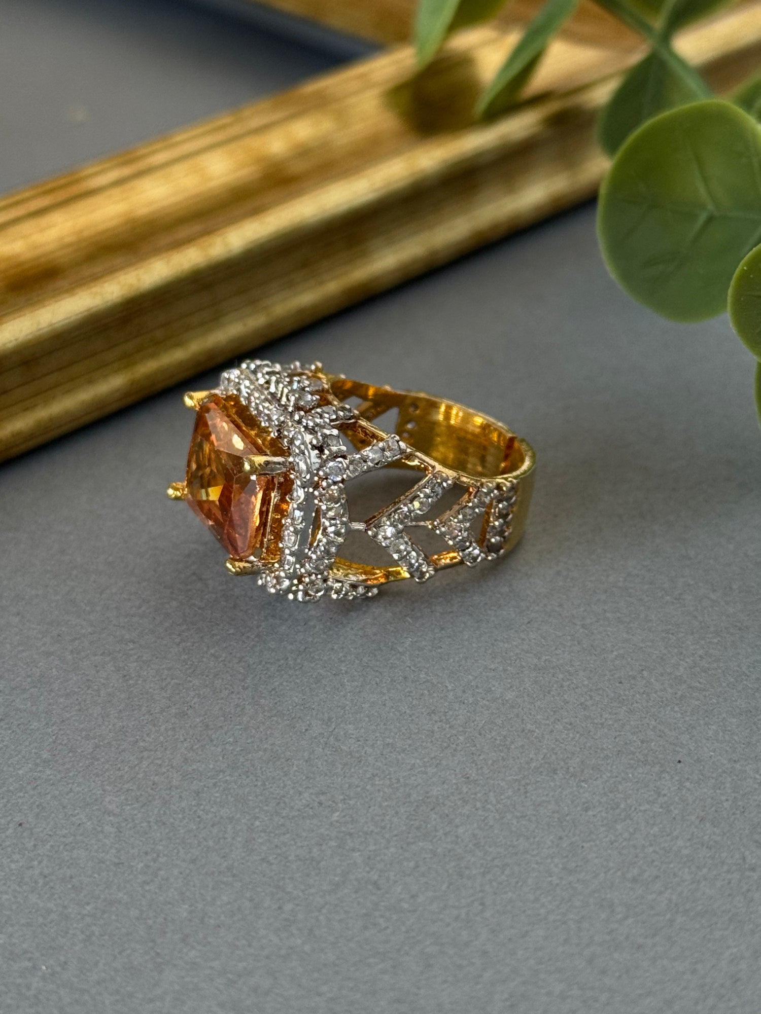 Champagne Statement Ring