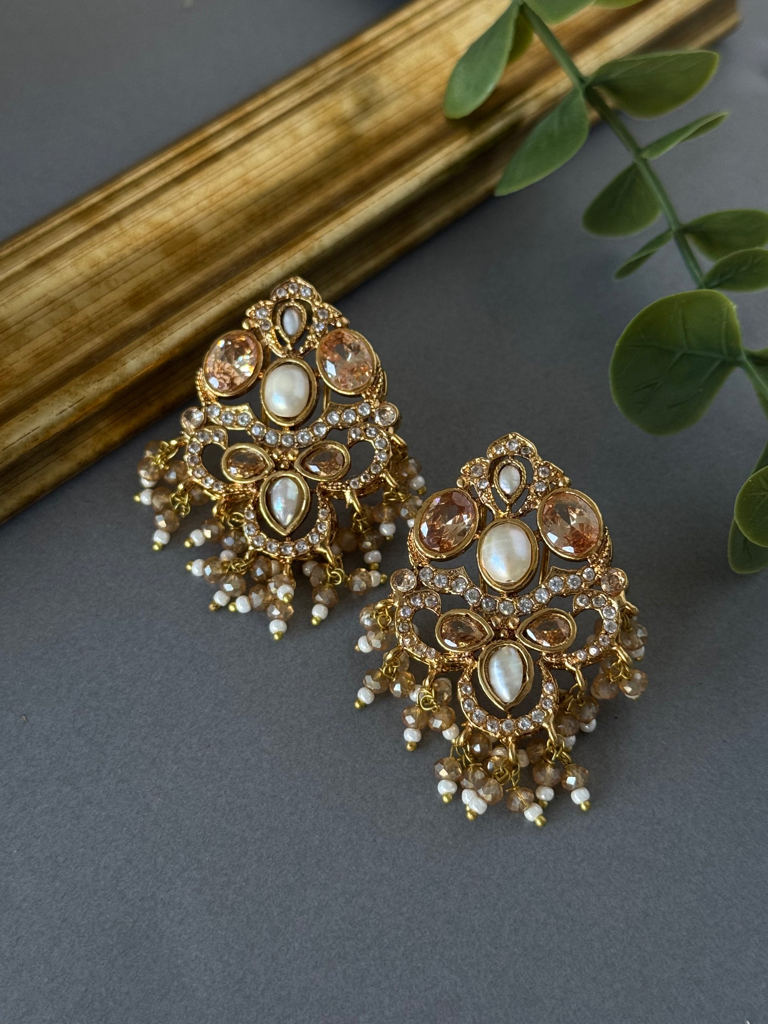 Champagne Pearl Earrings