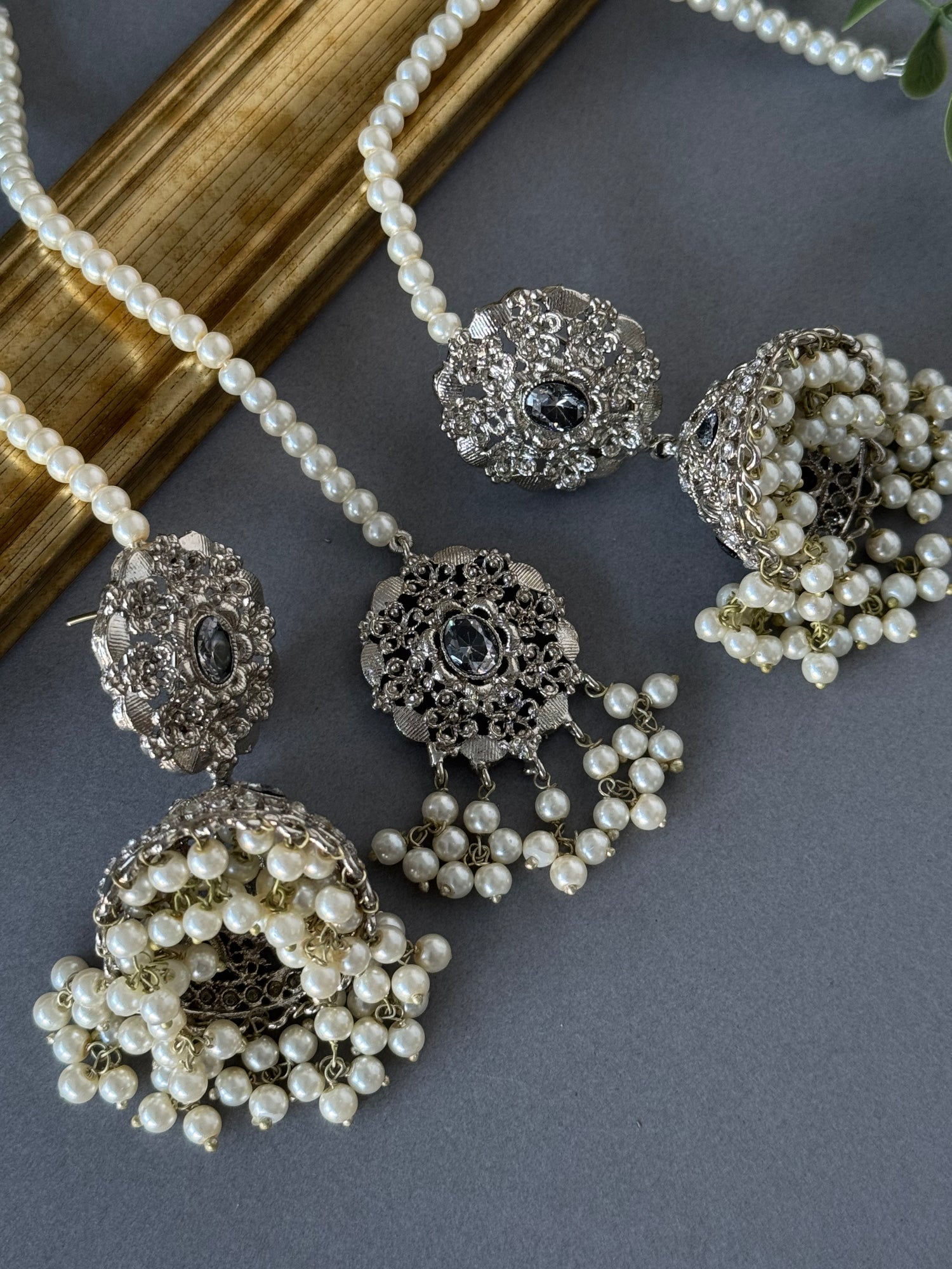 Silver Antique Jhumki