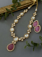 Carved Necklace Set – Pink - nk collection