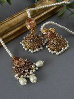 Champagne Jhumki Set - nk collection