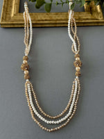 Champagne Long Necklace - nk collection