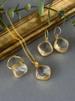 Clear Quartz Pendant Set - nk collection