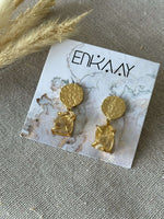 Coin Drop Gem Earrings – Citrine - nk collection