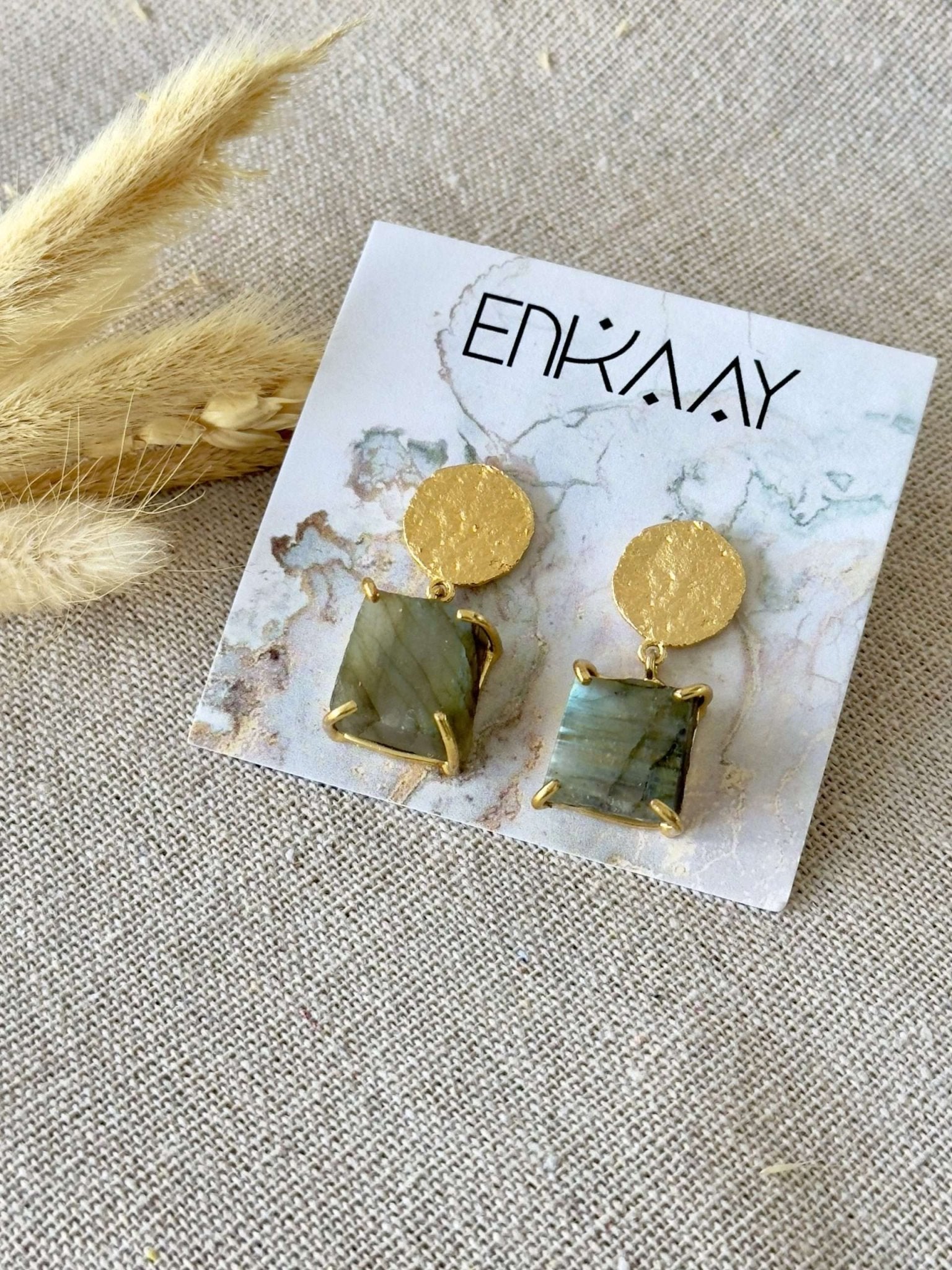 Coin Gem Drop – Labradorite - nk collection