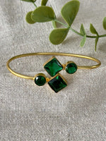 Diamond AD Bangle – Emerald Green - nk collection