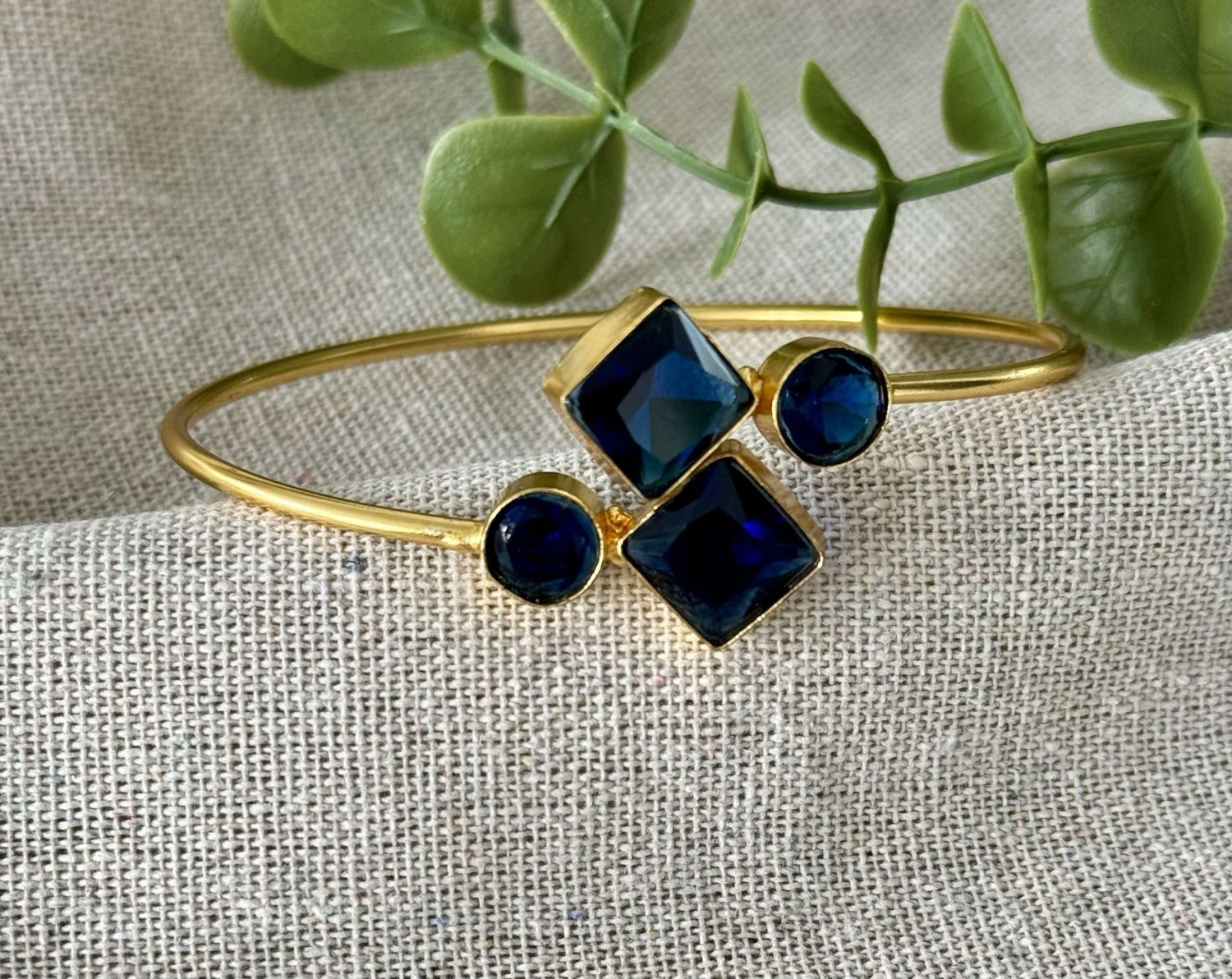 Diamond AD bangle – Sapphire - nk collection