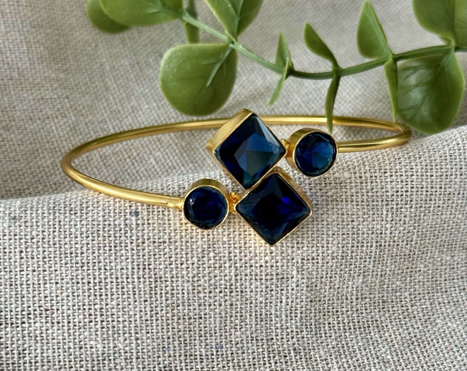 Diamond AD bangle – Sapphire - nk collection