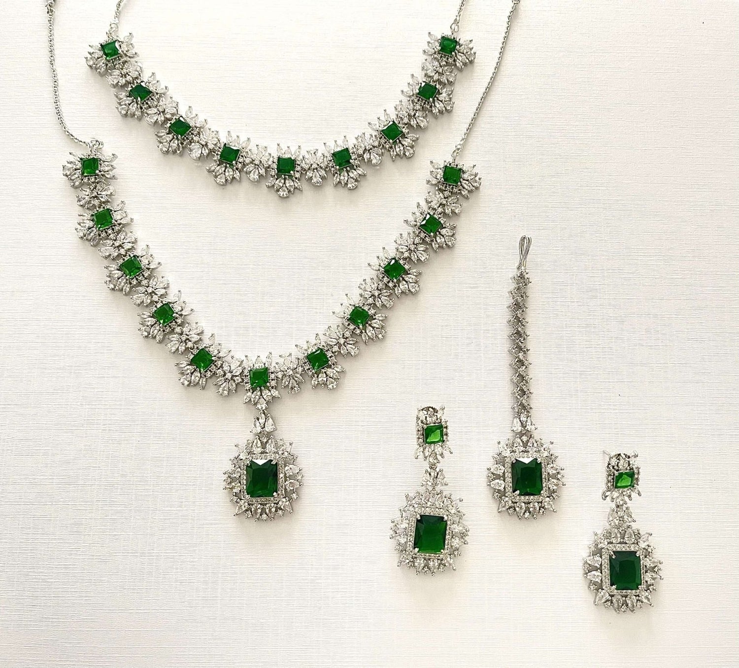 Diamond Look Double Set – Emerald - nk collection