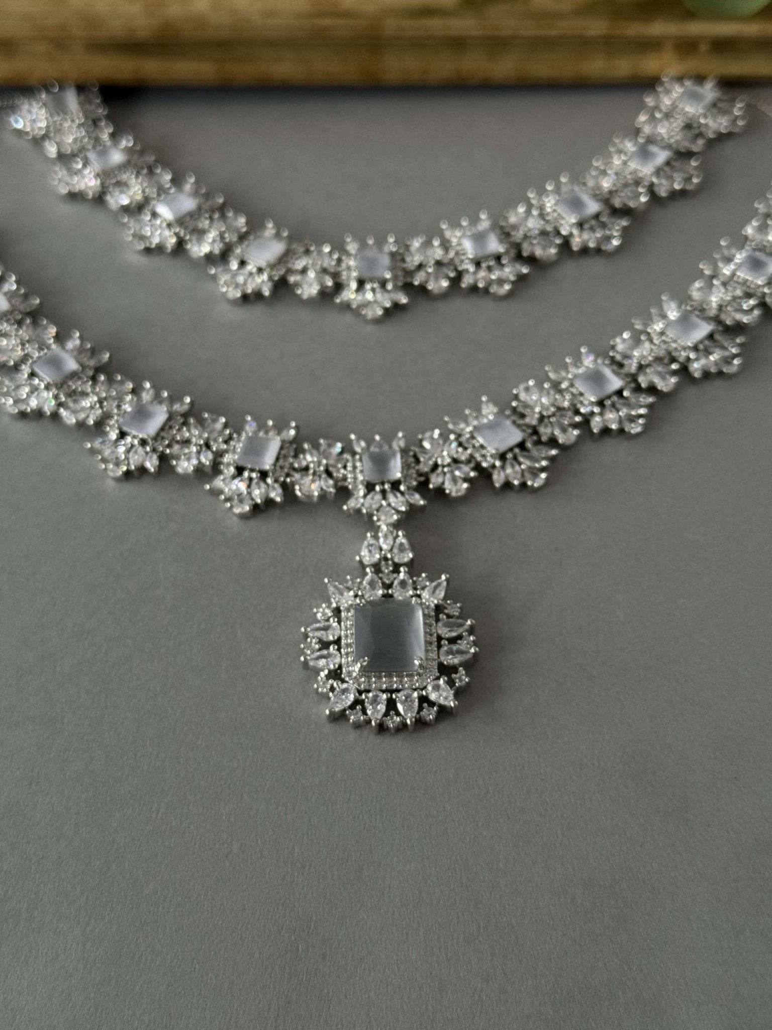 Diamond Look Double Set – Grey - nk collection