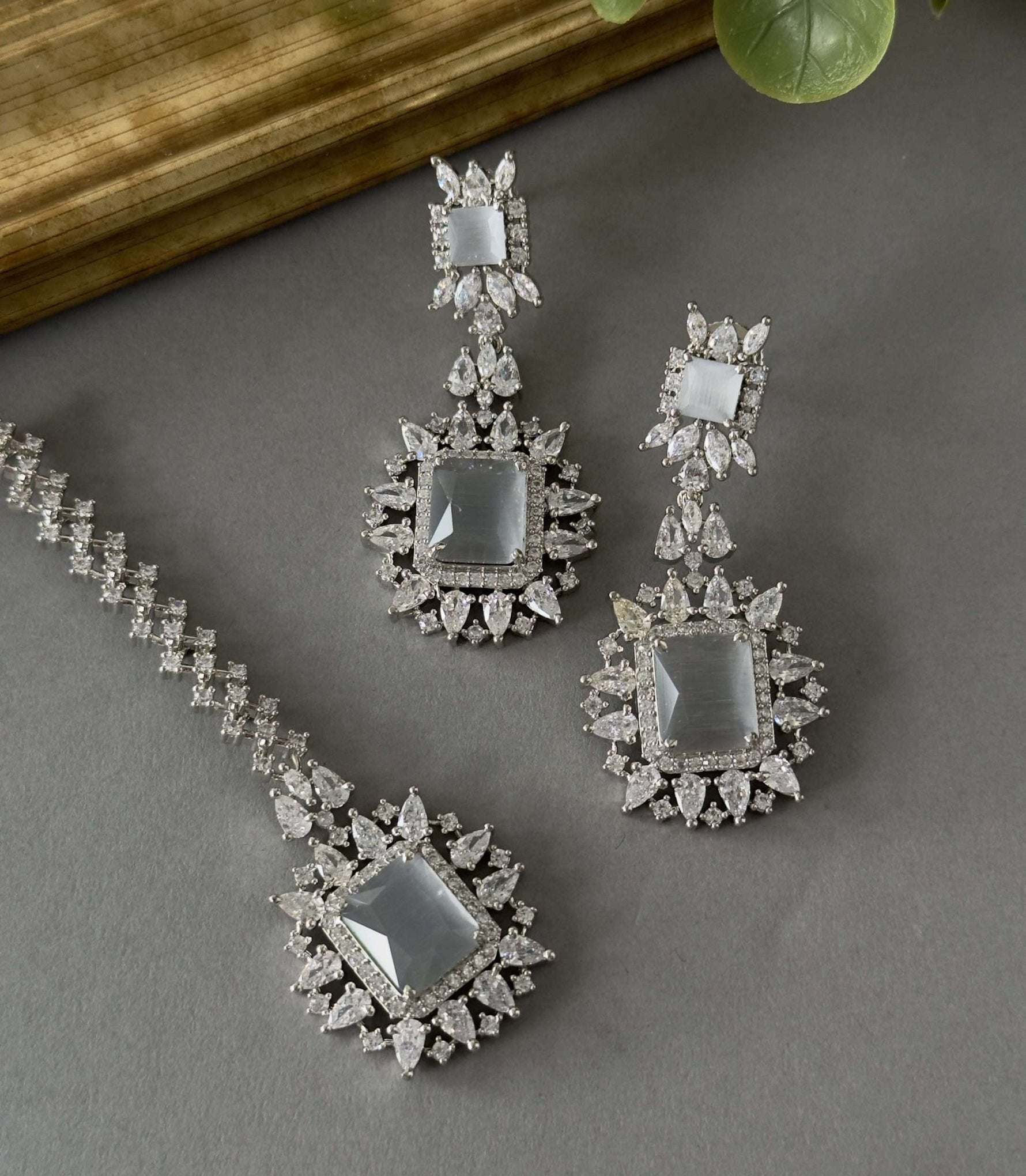 Diamond Look Double Set – Grey - nk collection