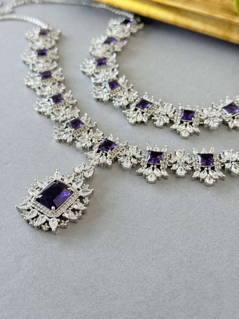 Diamond Look Double Set – Purple - nk collection