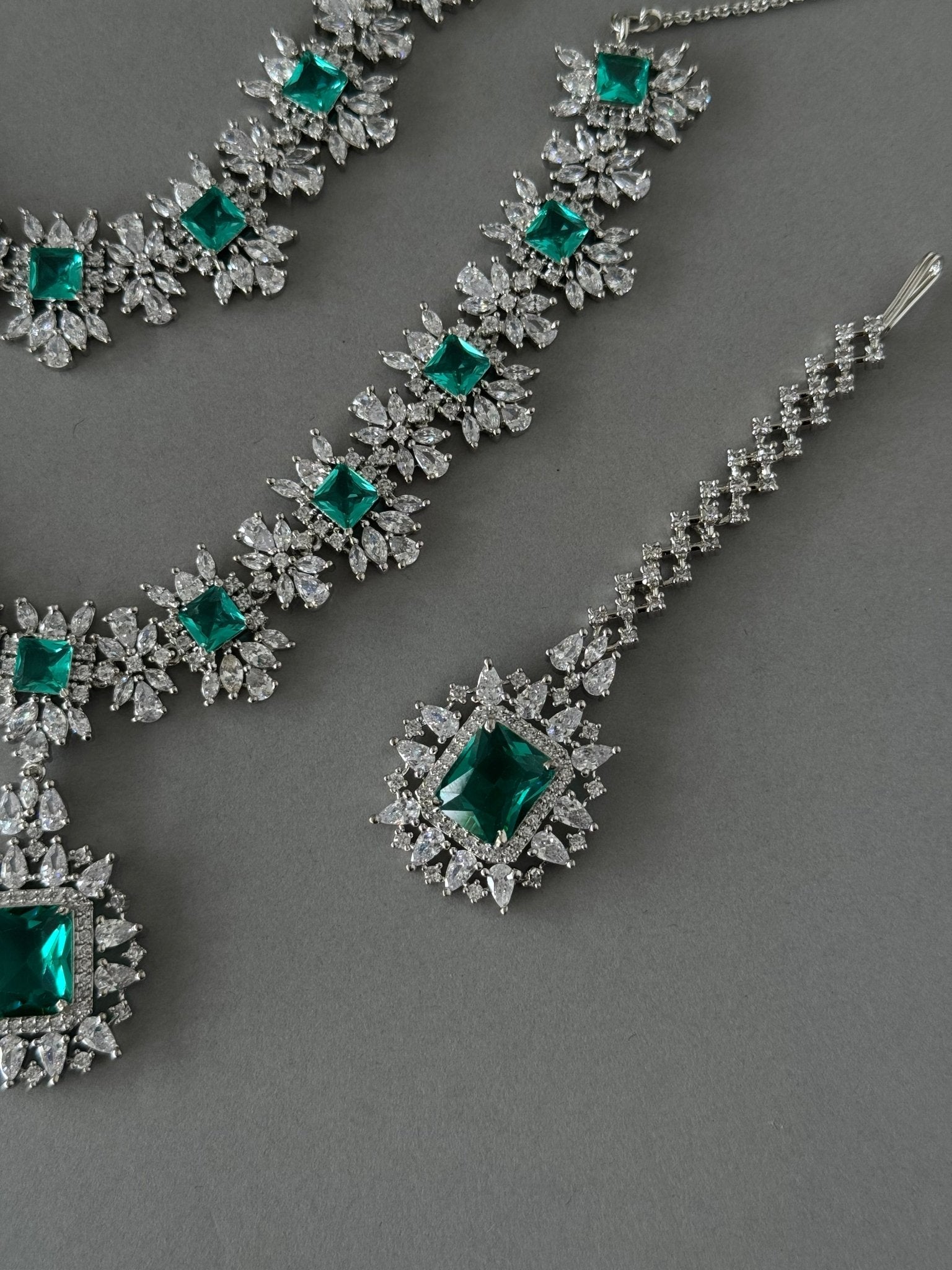 Diamond Look Double Set – Teal - nk collection