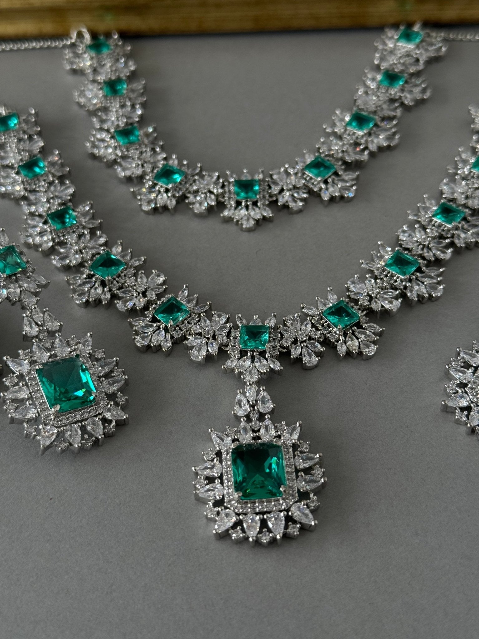 Diamond Look Double Set – Teal - nk collection