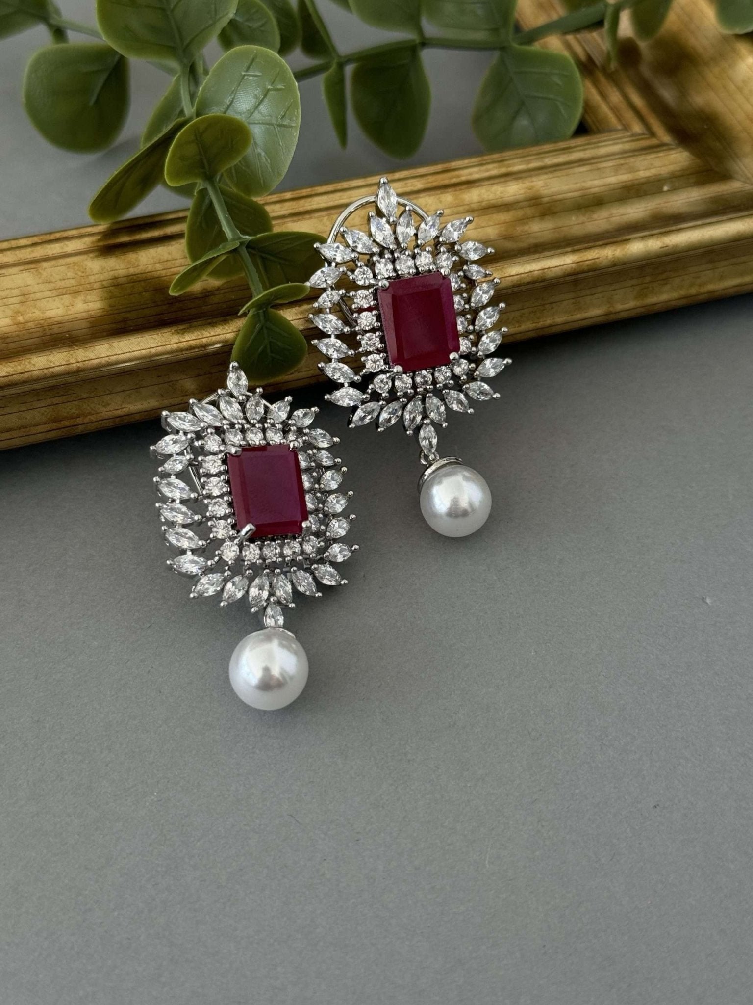 Diamond Pearl Choker – Ruby - nk collection