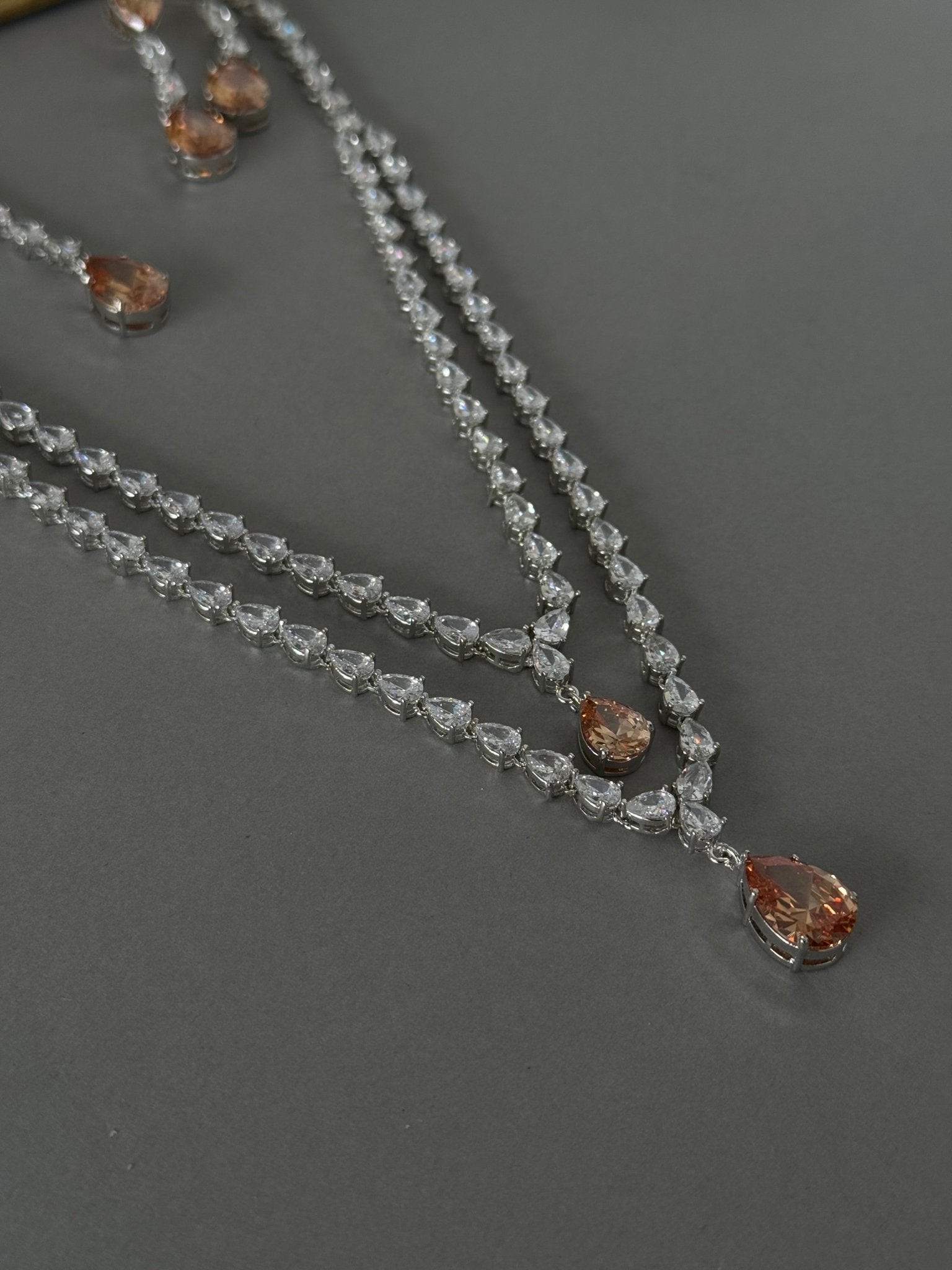 Double Drop Diamond Set - Champagne - nk collection