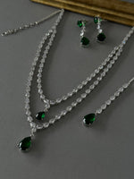Double Drop Diamond Set - Emerald - nk collection