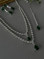 Double Drop Diamond Set - Emerald - nk collection