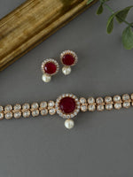 Doublet Delicate Choker - Red - nk collection