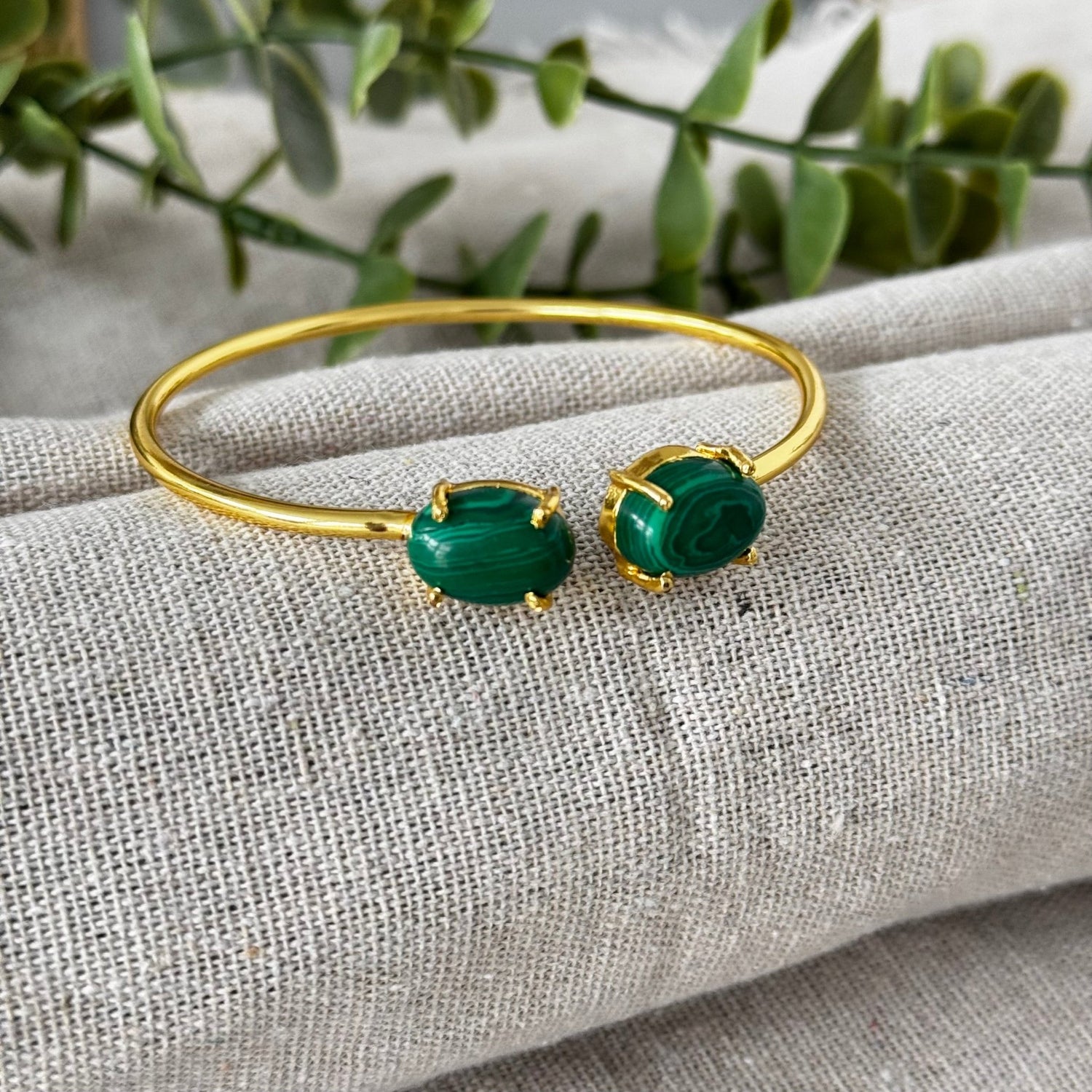 Duo Bangle - Malachite - nk collection