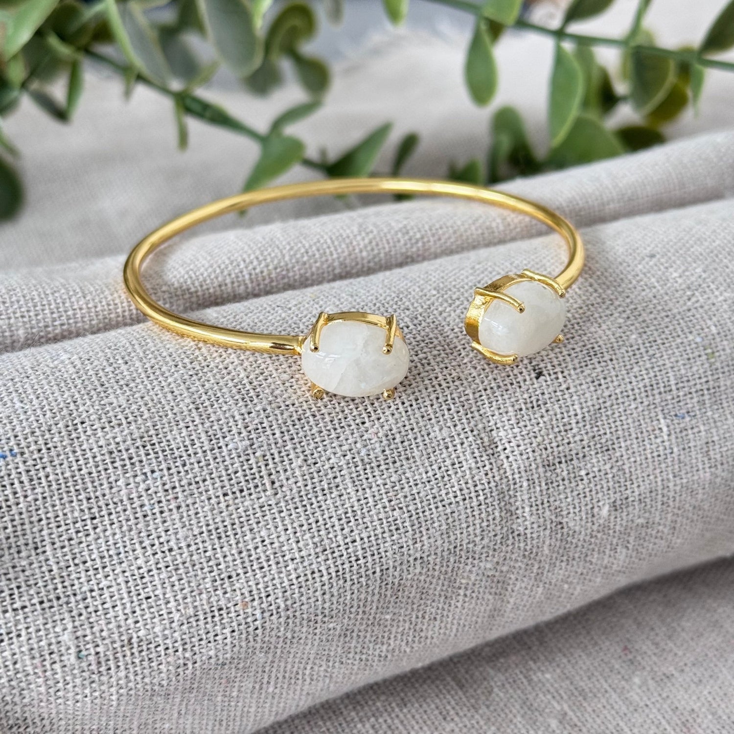 Duo Bangle - Moonstone - nk collection