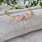 Duo Bangle - Rose Quartz - nk collection