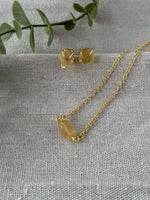 ESK Citrine Gemstone Pendant Set - nk collection