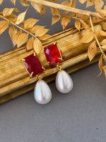 Esk Pearl Drop – Red - nk collection