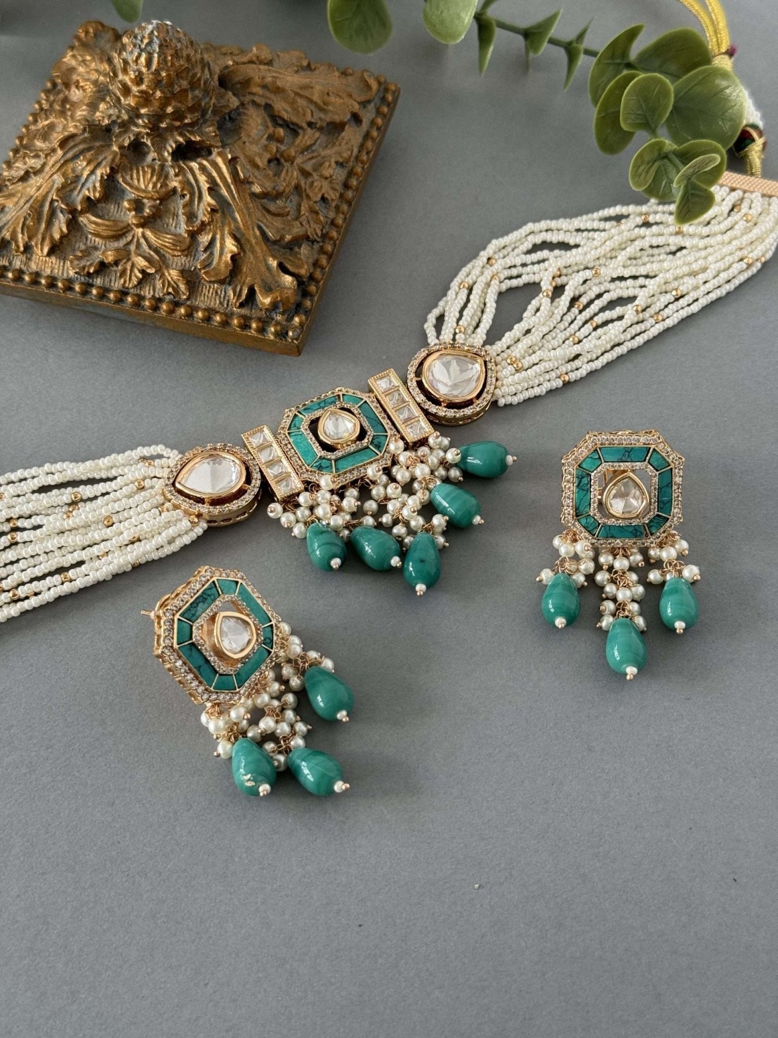 Feroza Sq Choker Set - nk collection