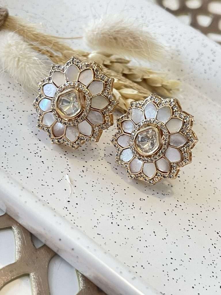 Flower Studs – MOP - nk collection