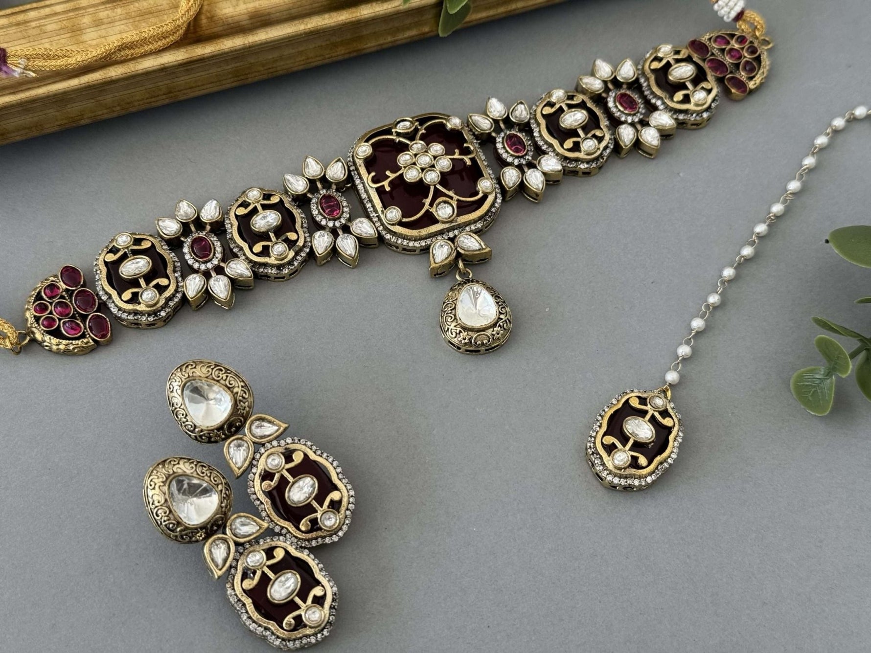 Fusion Choker Set – Red - nk collection