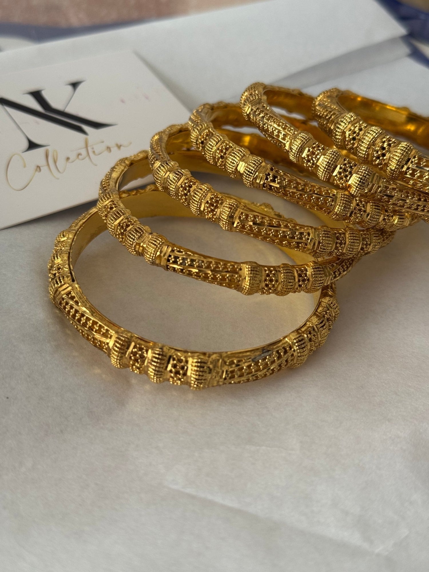 Gold Bangle Set - nk collection