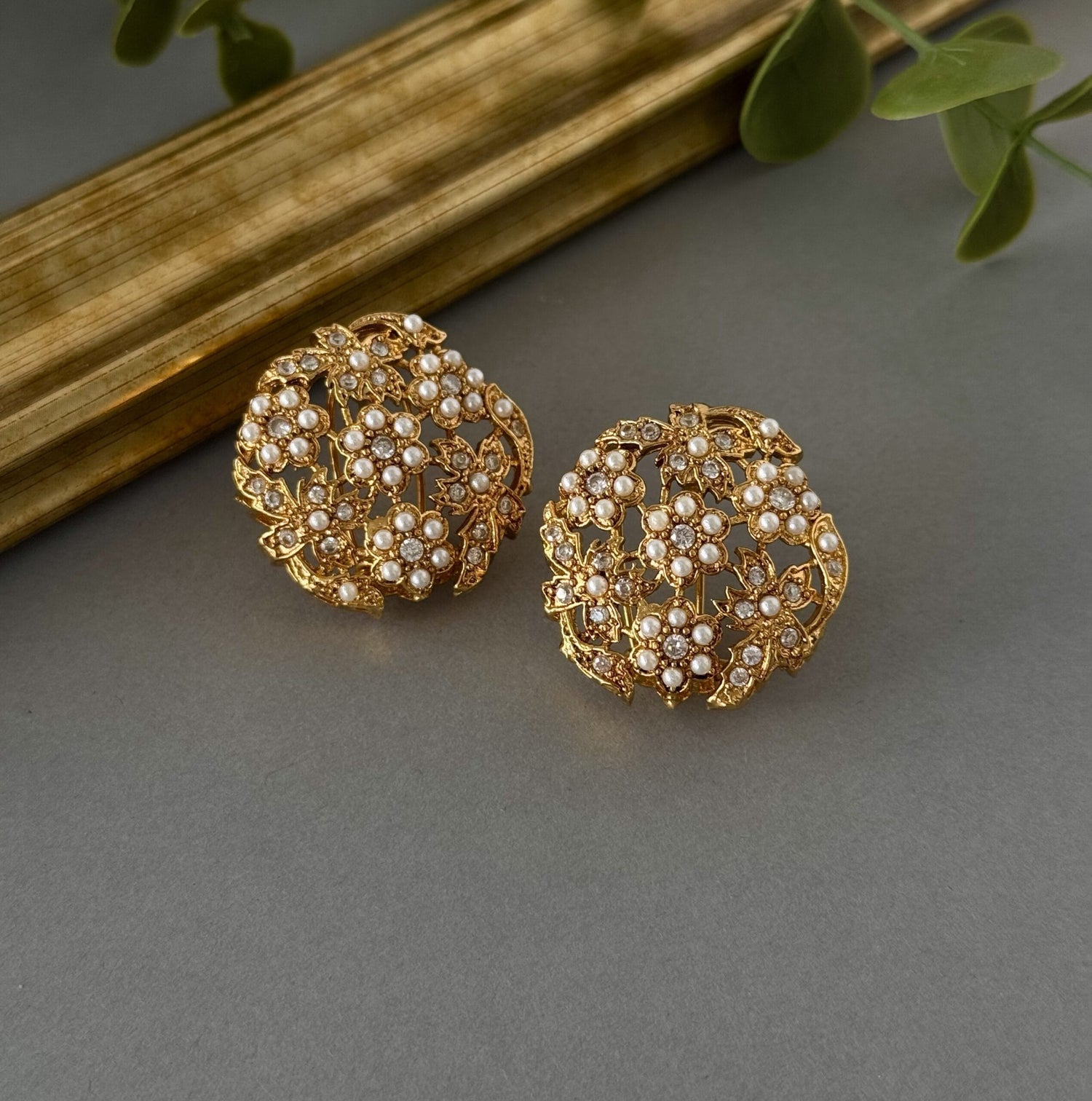 Jadau Pearl Zircon Tops