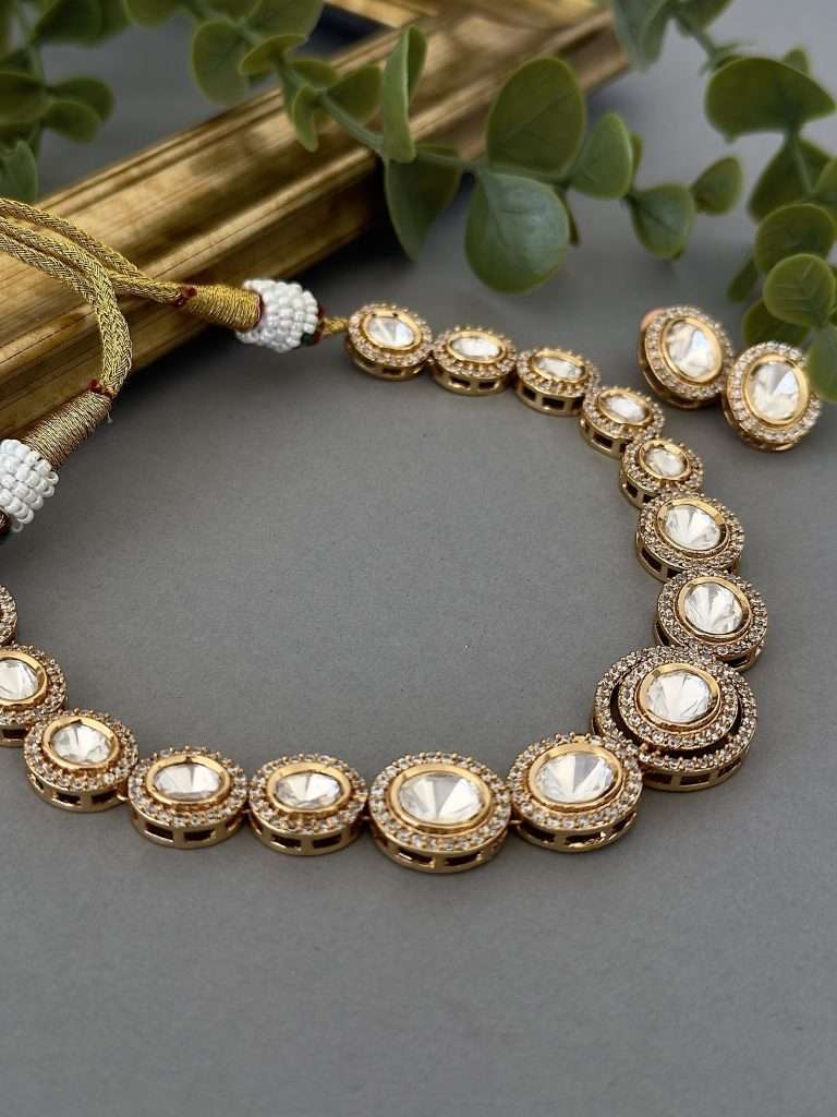 Elli Moissanite Necklace Set – Gold