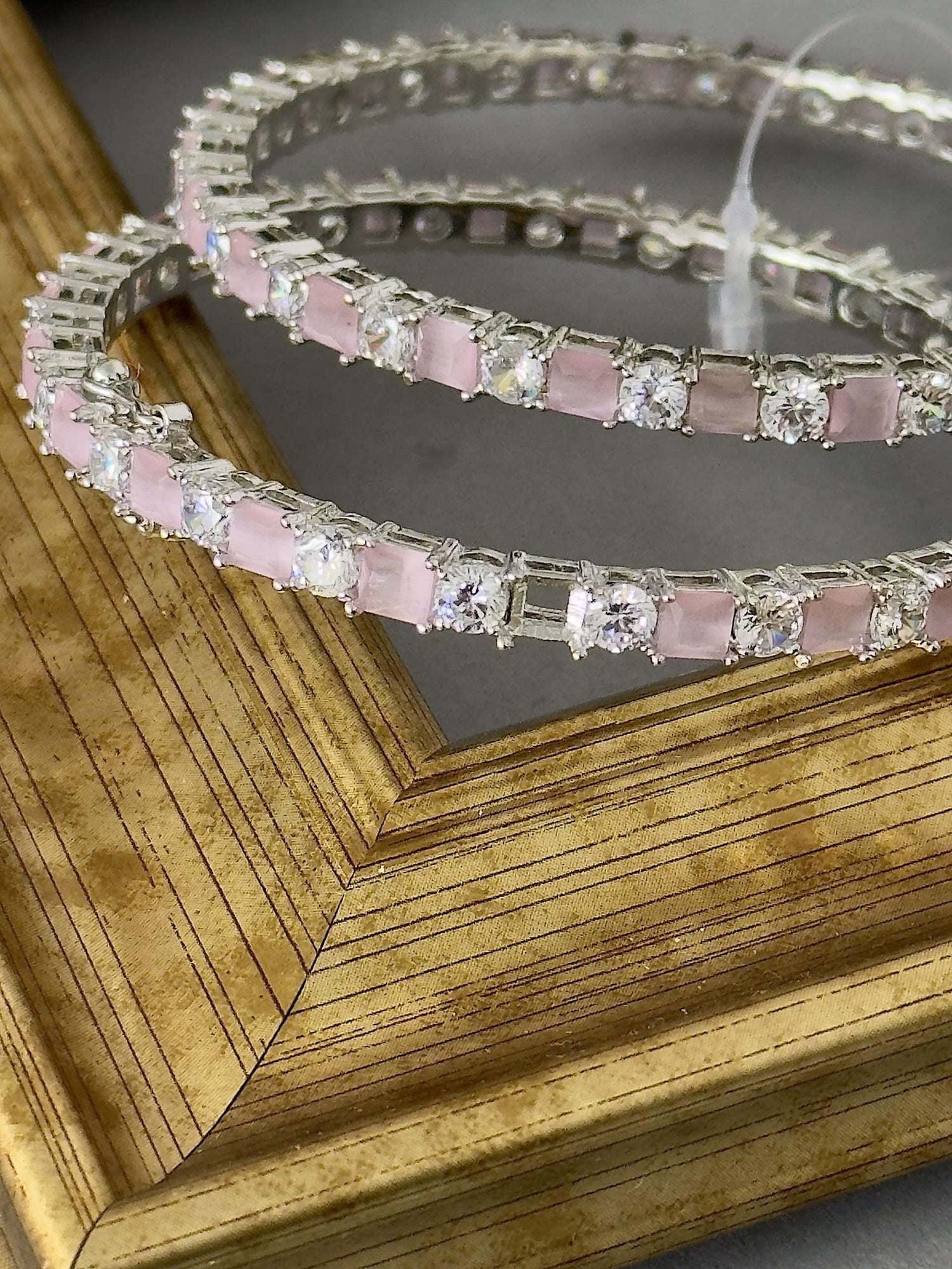 Pink AD bangle pair