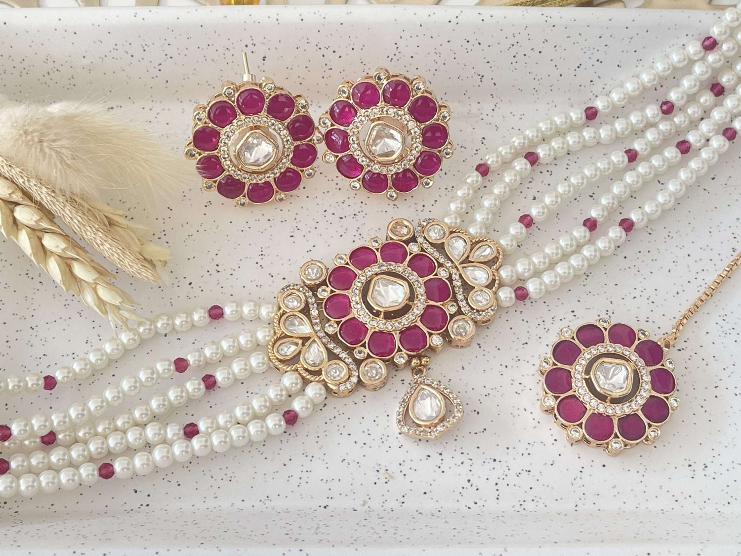 Ruby Choker Set