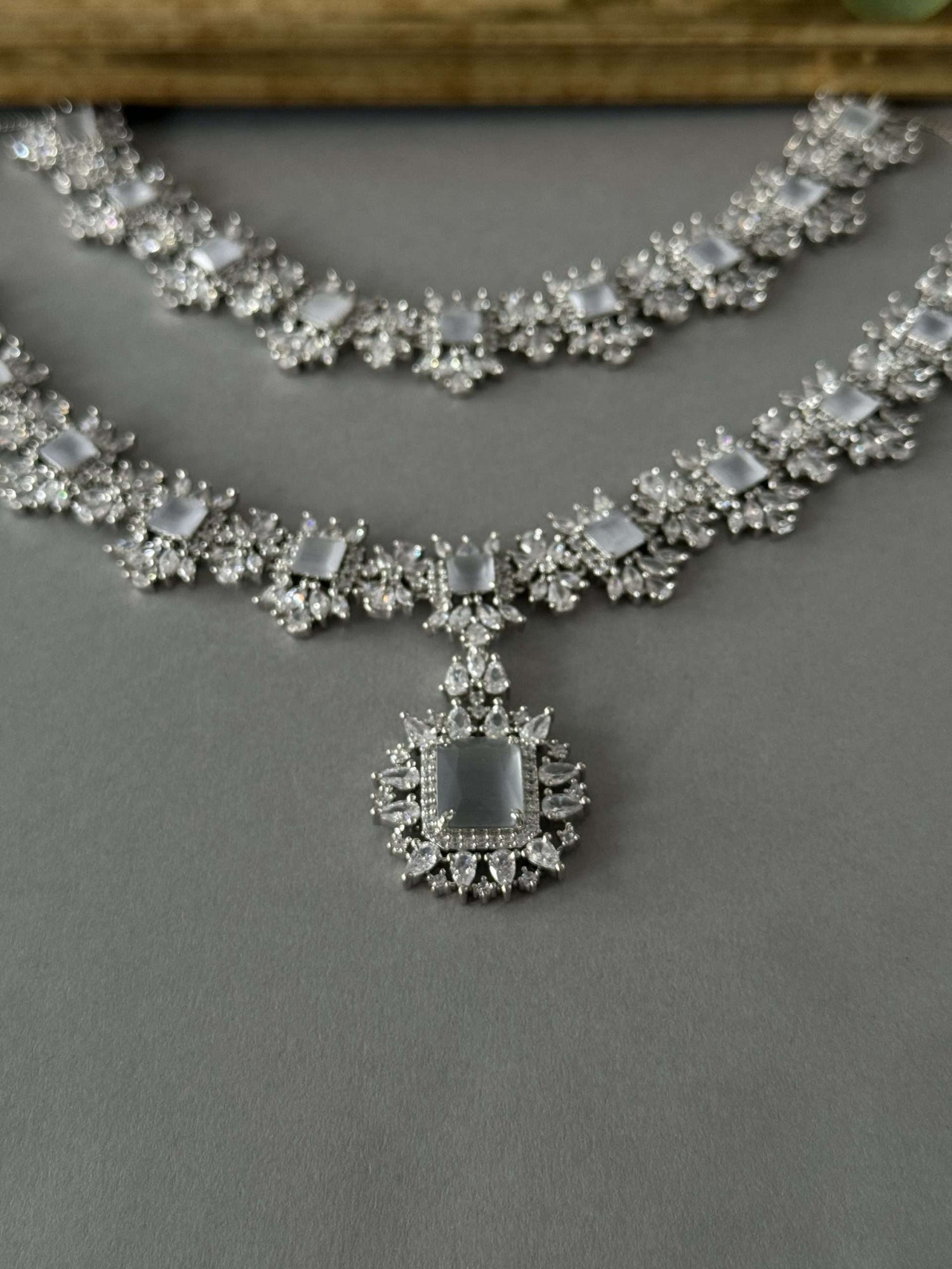 Diamond Look Double Set – Grey