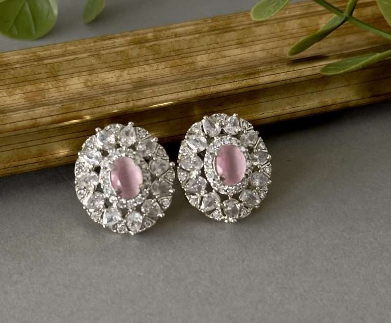 Oval Silver Tops – Pink