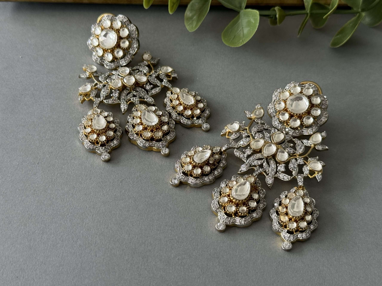 Statement Dual Tone Earrings