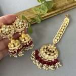 Ruby Kundan Tikka Set