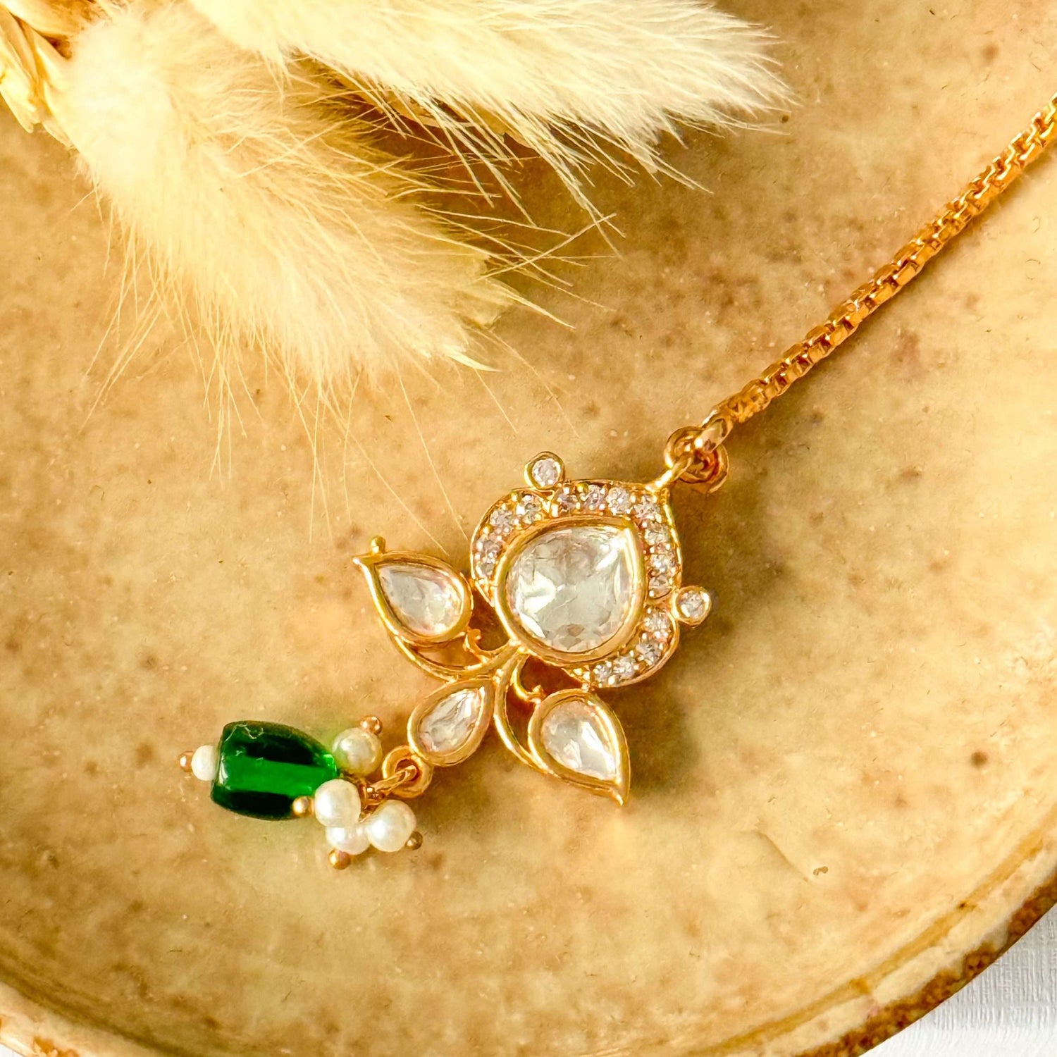 Maha Jhumke Set – Green