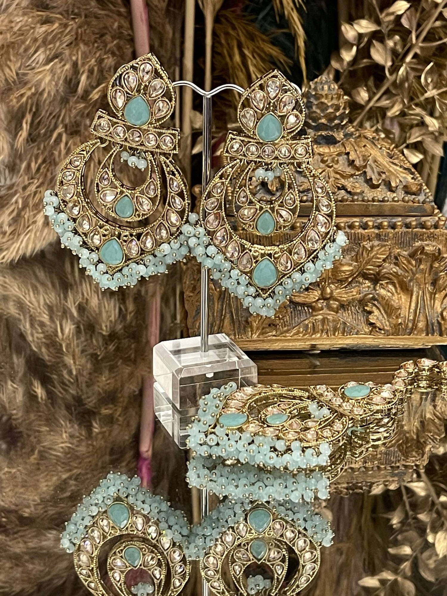 Mint ChandBali Tikka Set